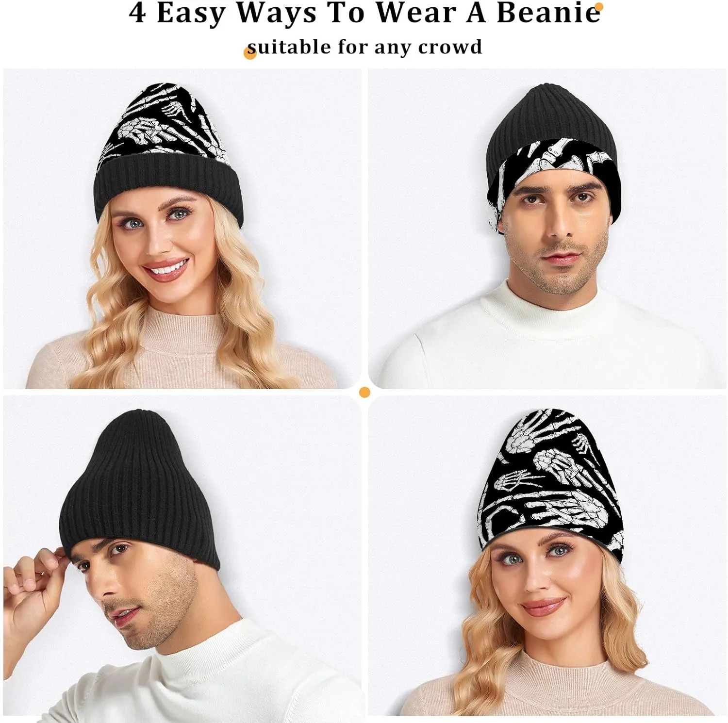 Beanie Hats Winter Knit Hat Mens Camping Hiking Beanies Gift Skater Beanie for Women Men