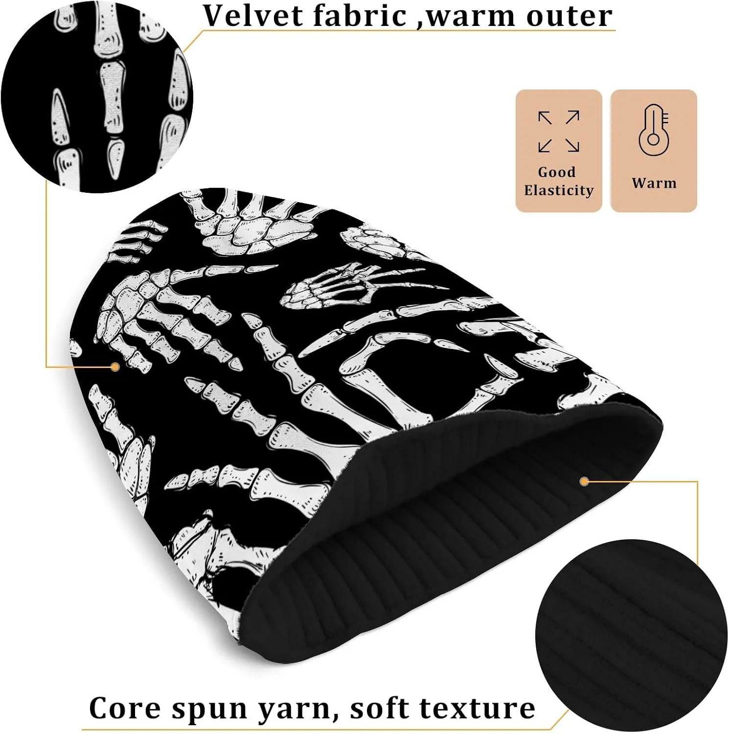 Beanie Hats Winter Knit Hat Mens Camping Hiking Beanies Gift Skater Beanie for Women Men