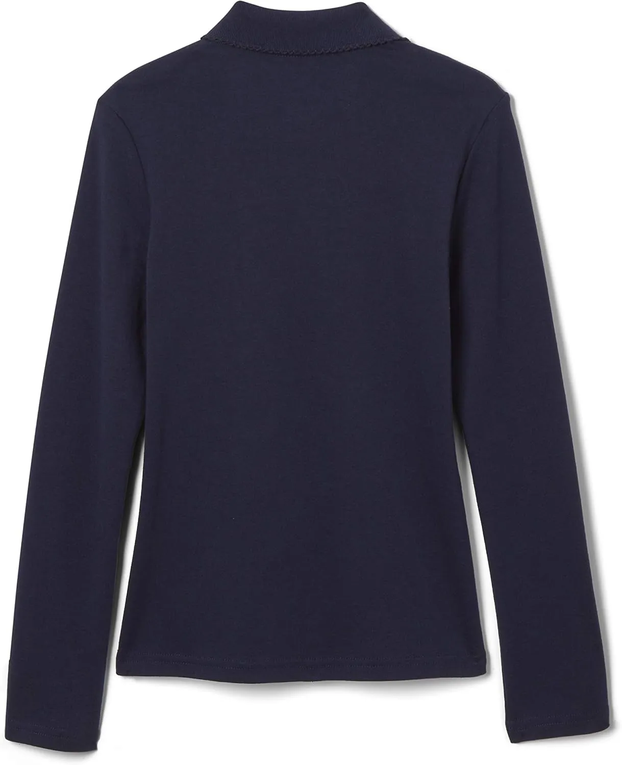 French Toast Girls' Uniform Long Sleeve Polo with Picot Collar (Standard & Plus)