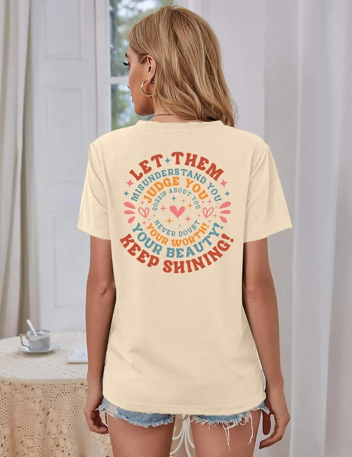 Mental Health Shirt for Women Let Them Misunderstand You Tshirt Cute Heart Motivational Graphic Tee Inspirational Gift