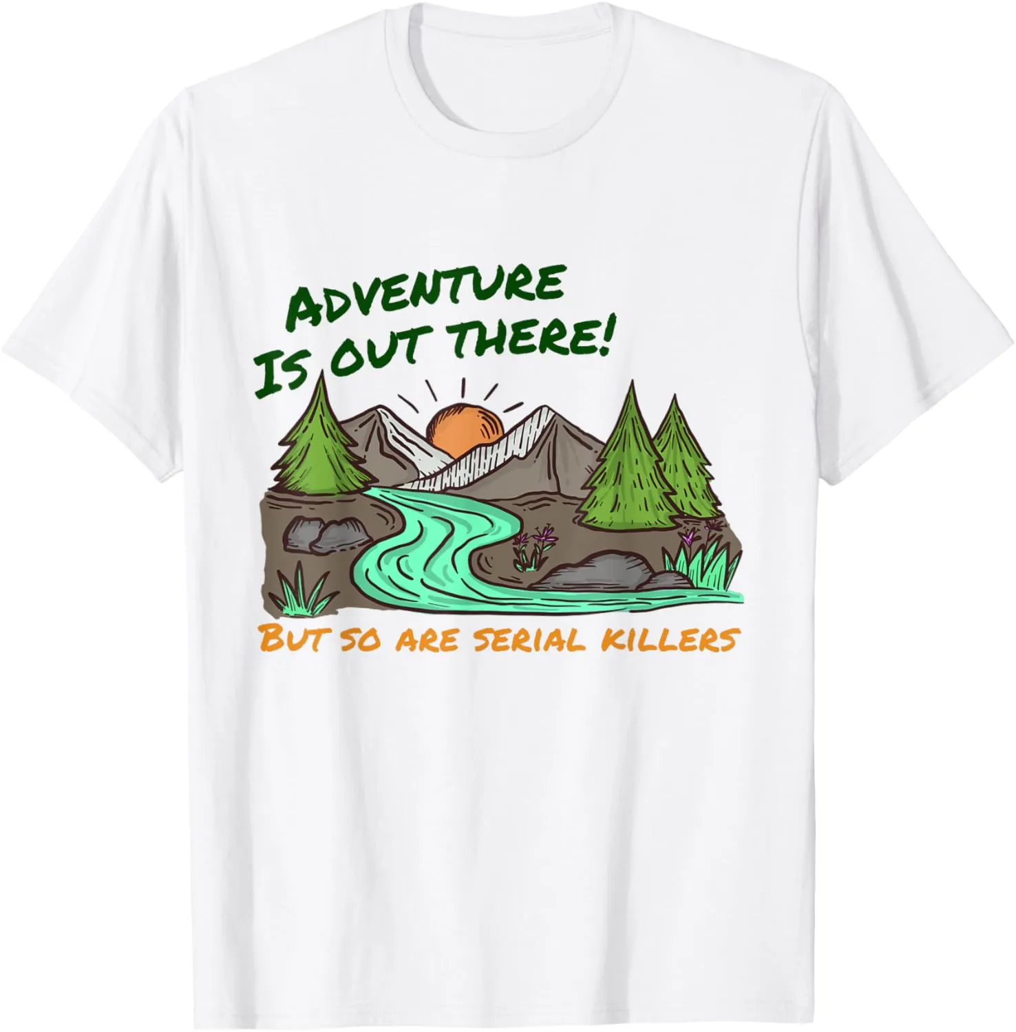 Retro Adventure Is Out There Funny Camping Women Men Gifts T-Shirt
