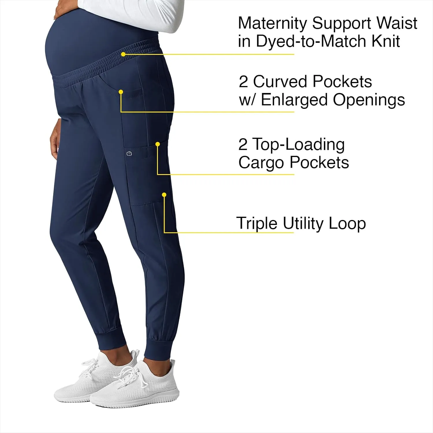 WonderWink Women's Maternity Jogger Scrub Pant
